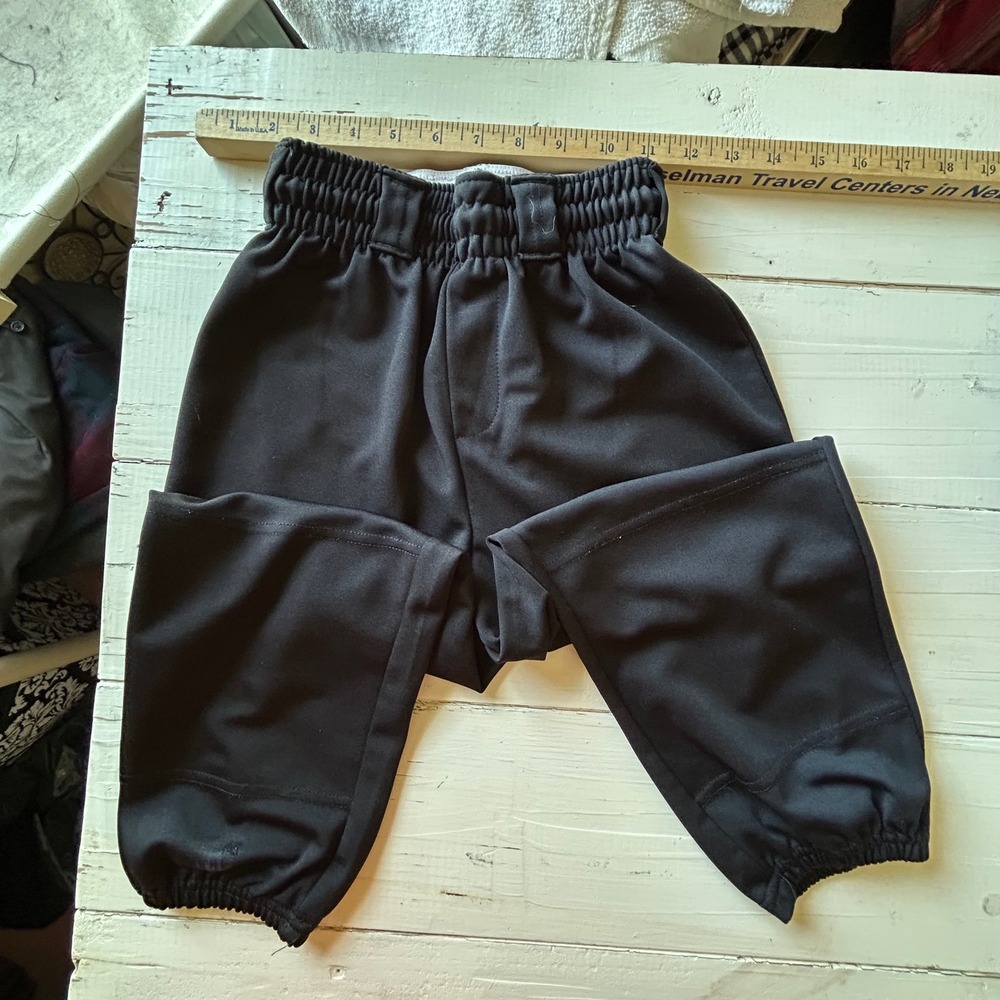 Wilson Youth‎ Baseball Pants Black Elastic Waist Gathered Ankle WTA4204B Size M